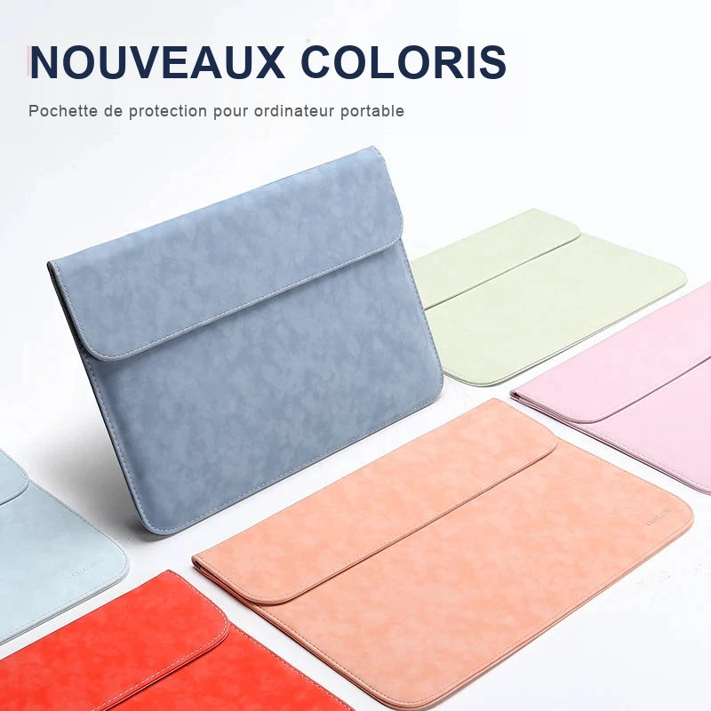 Pochette ordinateur 11 pouces patchwork en simili cuir