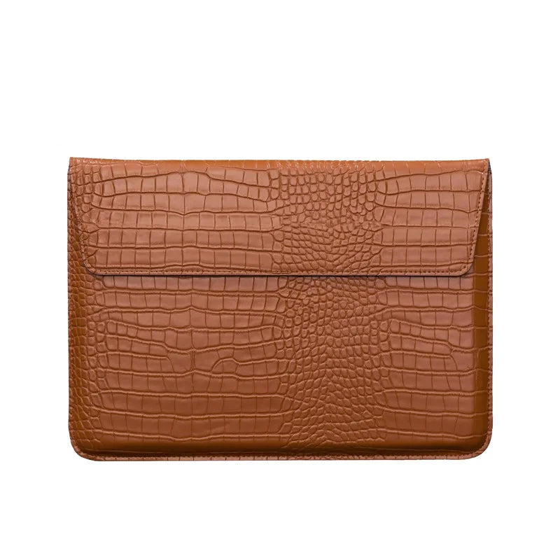 Pochette ordinateur cuir homme 13 pouces - cognac